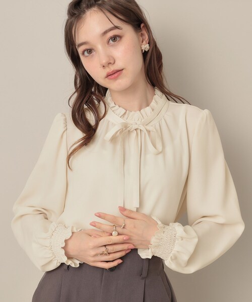 「couture brooch」 長袖ブラウス 42 サンドベージュ レディース_画像5