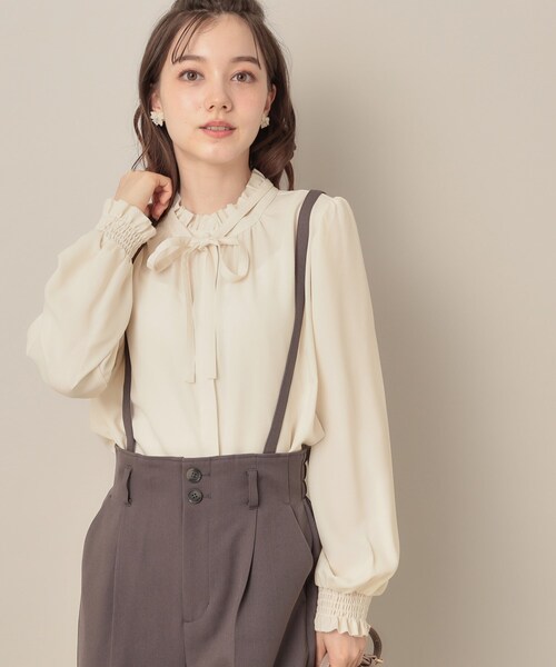 「couture brooch」 長袖ブラウス 42 サンドベージュ レディース_画像6