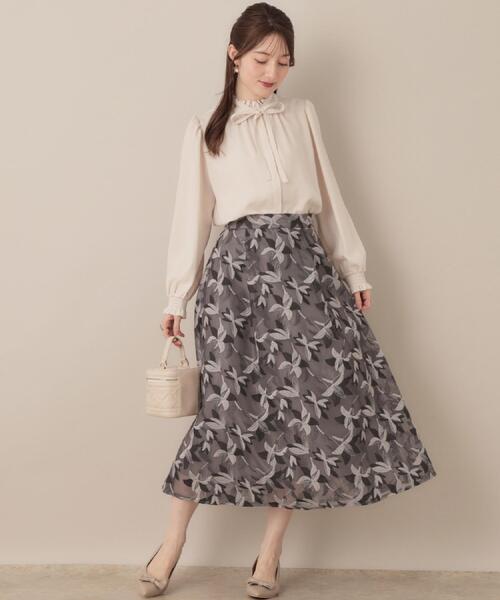 「couture brooch」 長袖ブラウス 42 サンドベージュ レディース_画像9