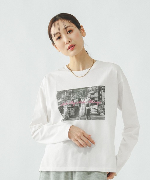 GLOBAL WORK（グローバルワーク） tシャツ リッチクリーンプリントロン
