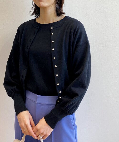 「OPAQUE.CLIP」 ニットカーディガン 38 ピンク レディース_画像8