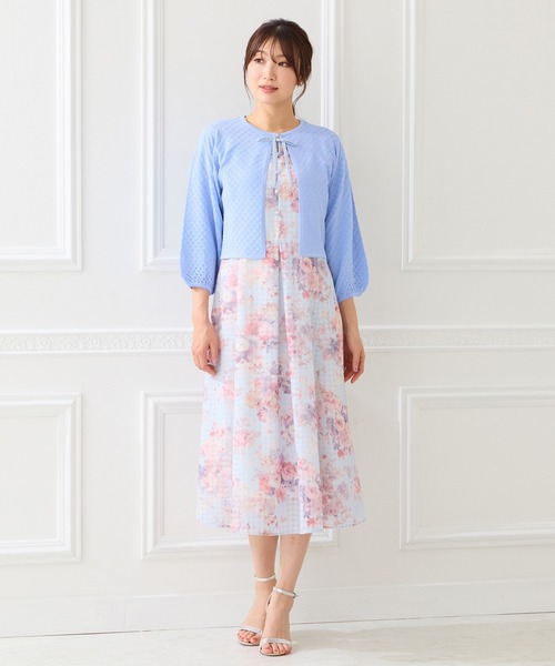 Rose Tiara（ローズティアラ） ワンピース 半袖 シアーチェックレース