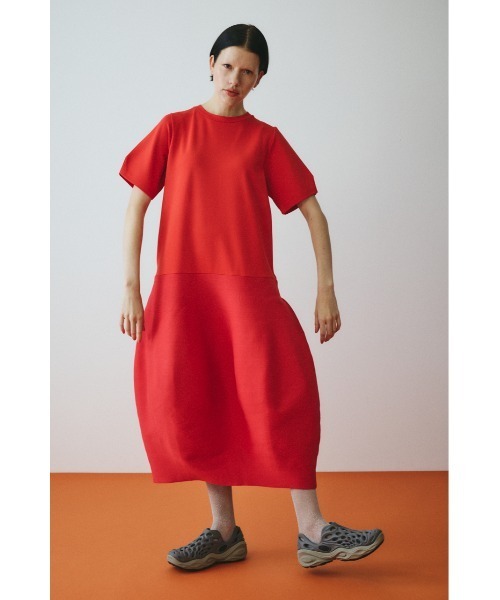 新品タグ付HeRIN.CYE Docking Balloon Hem Dress HeRIN.CYE ワンピース 半袖 Docking balloon hem dress ドッキング