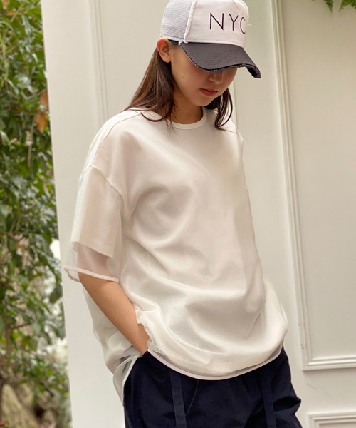 「AVIE」 半袖Tシャツ 38 オフホワイト レディース_画像5