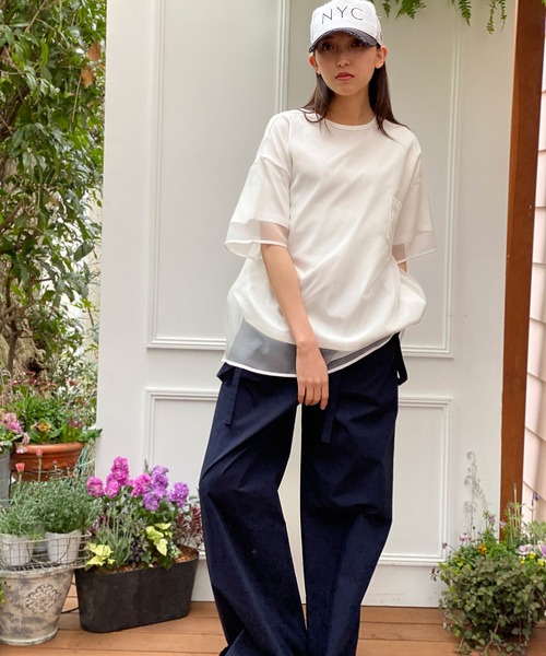 「AVIE」 半袖Tシャツ 38 オフホワイト レディース_画像6