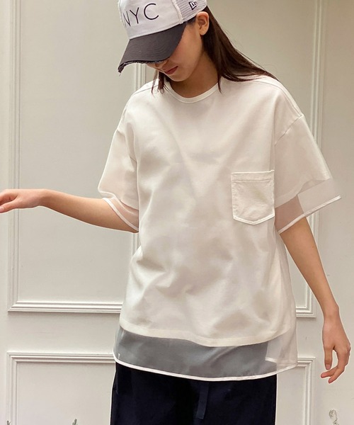 「AVIE」 半袖Tシャツ 38 オフホワイト レディース_画像8