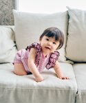 ベビー服 ロンパース 「リンク」ワッフルメロウ...の詳細画像1