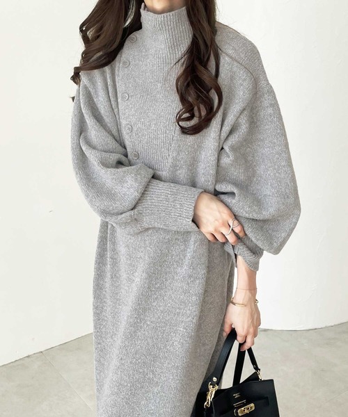 「GeeRA」 ニットワンピース LARGE ブラック レディース_画像9