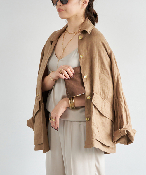Deuxieme Classe OGLINEN G ジャケット　リネン　2025 OGLINEN G ジャケット（その他アウター）｜Deuxieme Classe