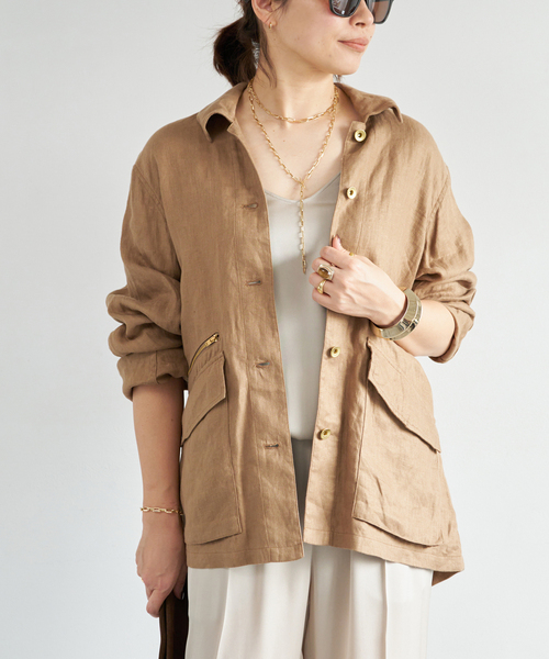 Deuxieme Classe OGLINEN G ジャケット　リネン　2025 OGLINEN G ジャケット（その他ブルゾン／アウター）｜Deuxieme Classe