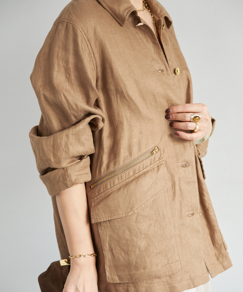 Deuxieme Classe OGLINEN G ジャケット　リネン　2025 OGLINEN G ジャケット（その他アウター）｜Deuxieme Classe