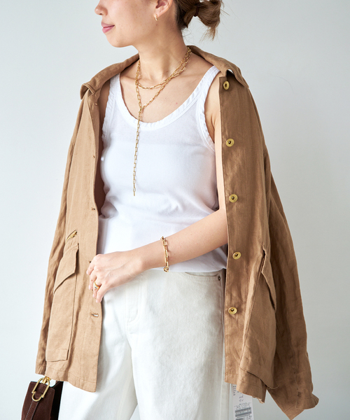 Deuxieme Classe OGLINEN G ジャケット　リネン　2025 OGLINEN G ジャケット（その他アウター）｜Deuxieme Classe