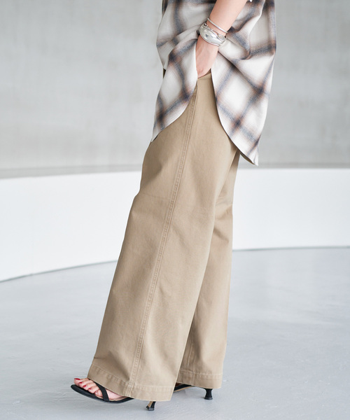 「Spick & Span」 チノパンツ 40 カーキ レディース_画像3