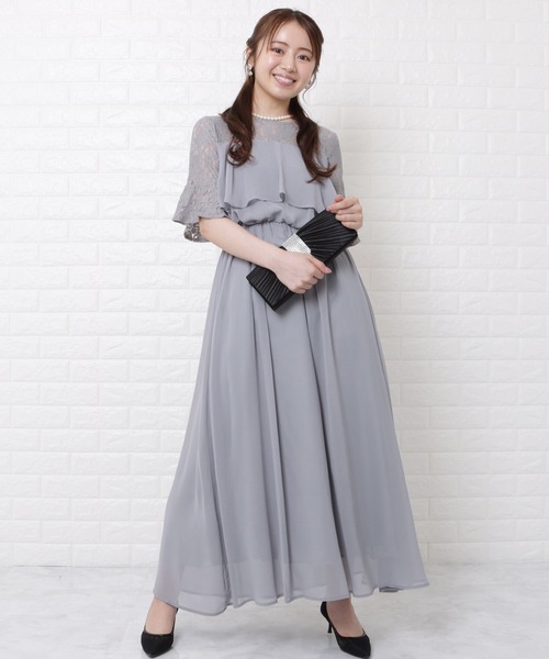 「Lace Ladies」 半袖ワンピース L グリーン レディース_画像7