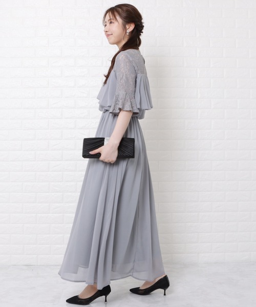 「Lace Ladies」 半袖ワンピース L グリーン レディース_画像8