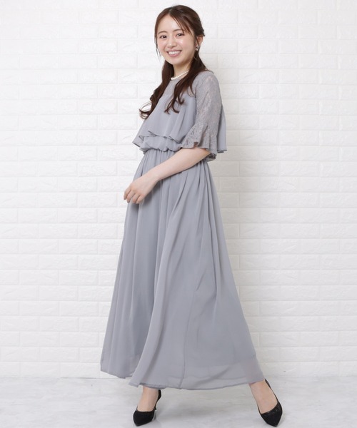 「Lace Ladies」 半袖ワンピース L グリーン レディース_画像9