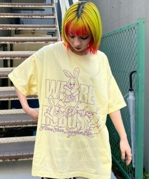 「Candy Stripper」 半袖Tシャツ 2 イエロー レディース_画像8