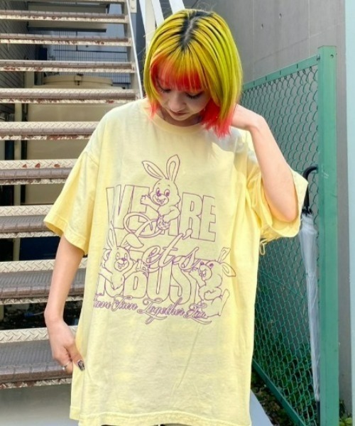 「Candy Stripper」 半袖Tシャツ 2 イエロー レディース_画像9