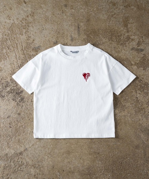 ADAMASTE tシャツ Skeleton Heart Logo T-shirt - スケルトンハート