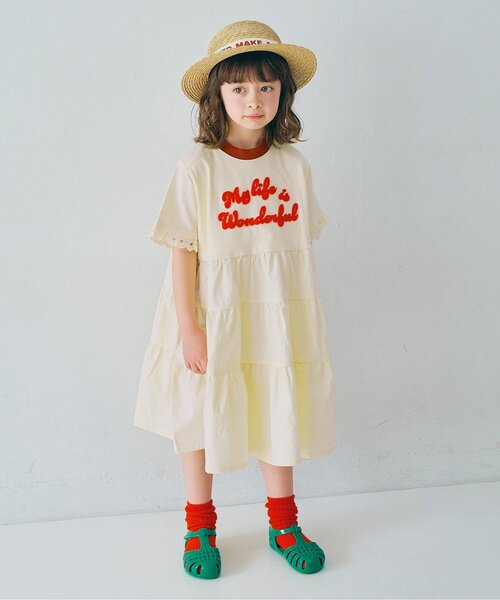 「p.premier」 「KIDS」ドッキングワンピース 130 アイボリー キッズ_画像2