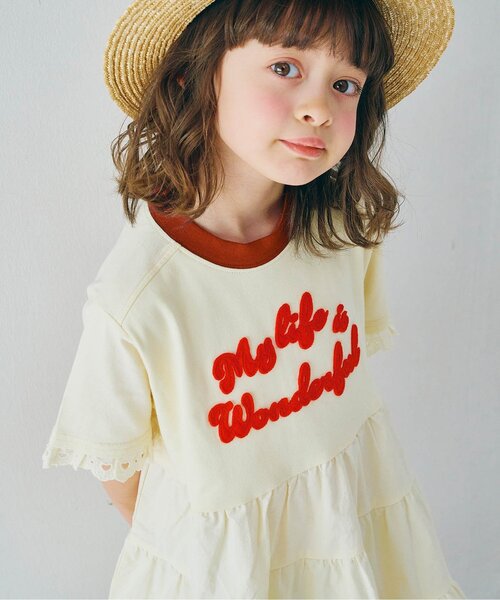 「p.premier」 「KIDS」ドッキングワンピース 130 アイボリー キッズ_画像4