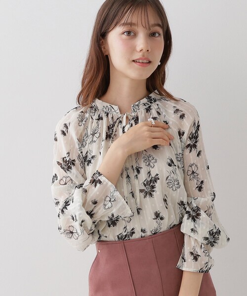 「couture brooch」 長袖ブラウス 40 ベージュ レディース_画像6