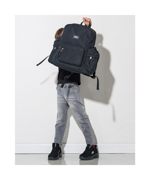 「WASK」 「KIDS」リュック LARGE ブラック キッズ_画像8