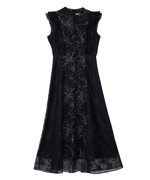 Ameri（アメリ） パーティードレス ドレス GLITTER LACE DRAPE FRILL