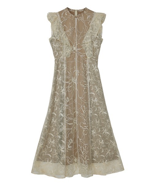 Ameri（アメリ） パーティードレス ドレス GLITTER LACE DRAPE FRILL