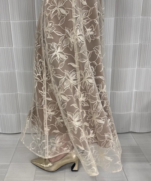 Ameri（アメリ） パーティードレス ドレス GLITTER LACE DRAPE FRILL