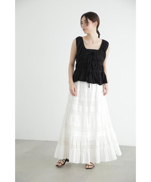 「JILL STUART」 ノースリーブトップス FREE ホワイト レディース_画像3