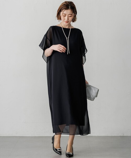 23区（ニジュウサンク） ドレス シフォンジョーゼットコンビ ドレス