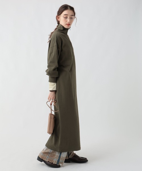 「GEORGE'S」 長袖ワンピース FREE ネイビー レディース_画像8