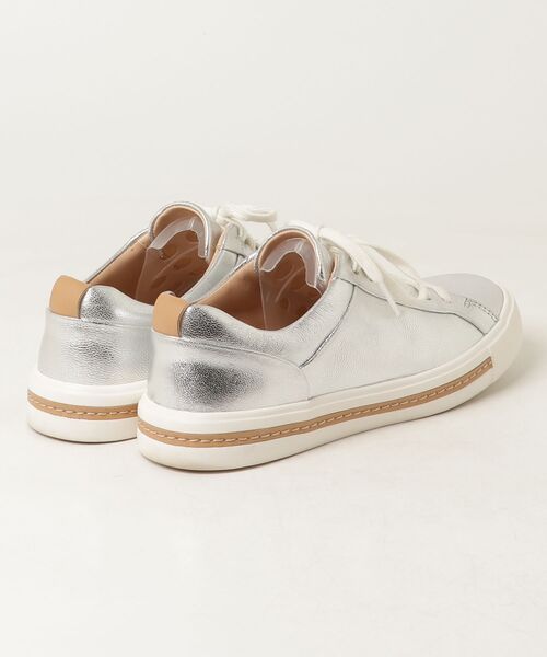 「Clarks」 ローカットスニーカー 23.5cm シルバー レディース_画像2