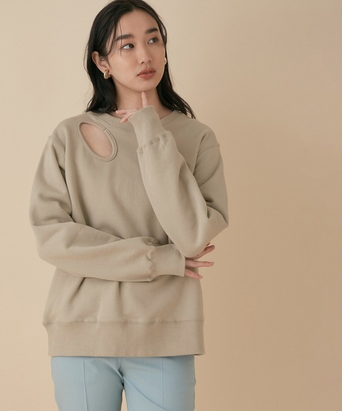 トレーナー スウェット 「Near by me」別注Simple point sweatshirt レディース