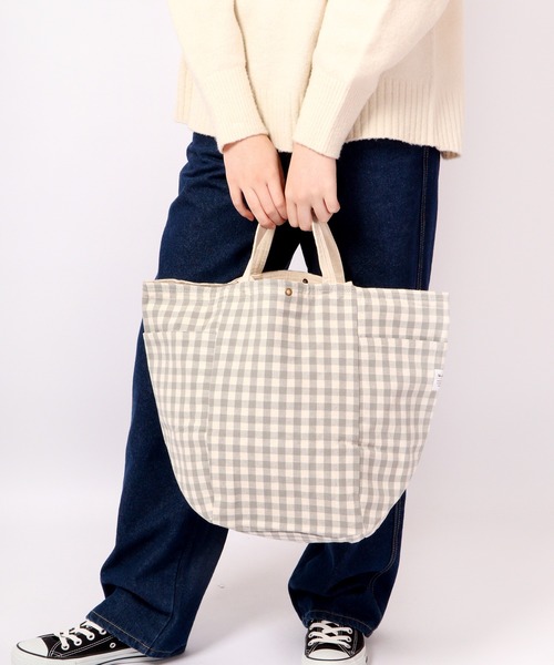 FUNALIVE トートバッグ naturalistic レトロドット＆チェック