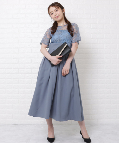 Lace Ladies（レースレディース） ドレス レース切替ハイウエスト