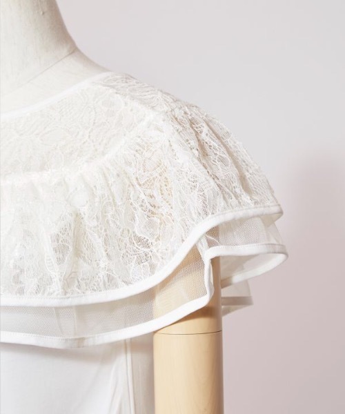 「Maunaloa」レースフリルトップス レディース Maunaloa（ファッション） 「Maunaloa」レースフリルトップス