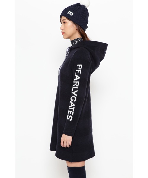 PEARLY GATES ニットフーディワンピース PEARLY GATES ワンピース 「PEARLY GATES」ウールカシミヤ