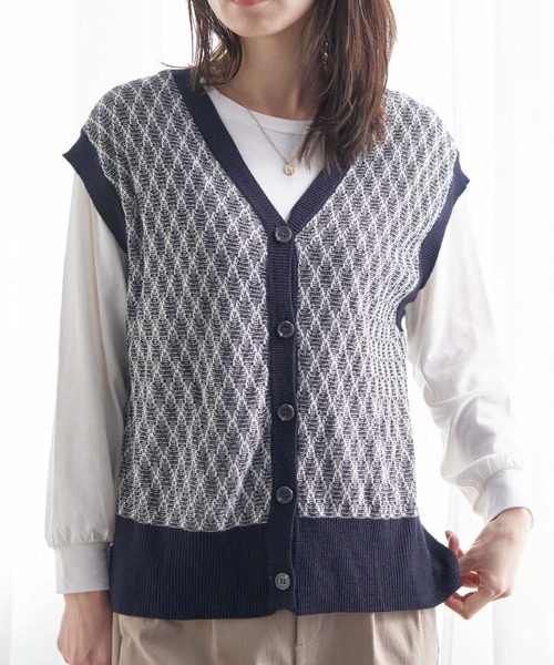 ikka（イッカ） アンサンブル 「2点セット」3WAYニットベスト