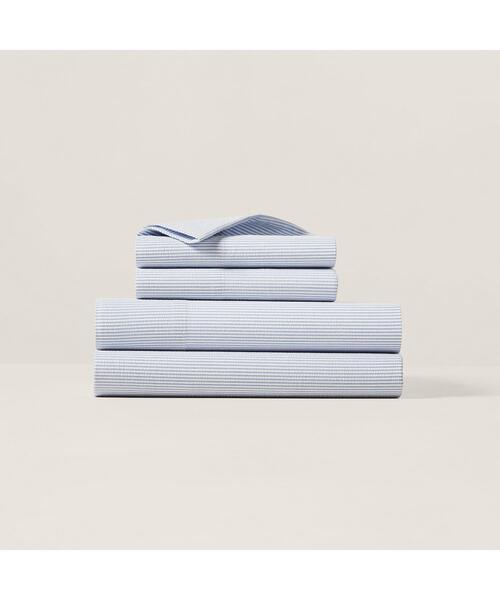 ラルフローレンホーム シアサッカー ストライプ ボックスシーツ/セミダブルサイズ RALPH LAUREN｜シアサッカー ストライプ ボックスシーツ/セミダブル