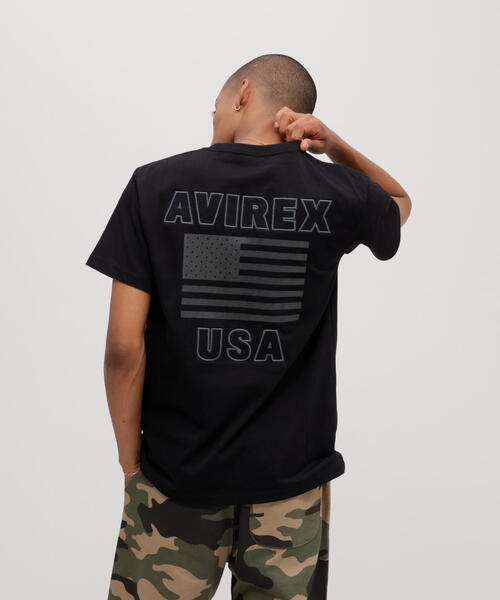 *AVIREX* 星条旗 クルーネック Tシャツ AVIREX tシャツ 「WEB＆DEPOT限定」AVIREX/アヴィレックス/ 半袖