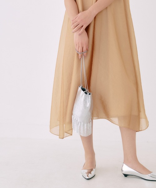 kaene シアーオーガンジーショートスリーブドレス kaene ドレス シアーオーガンジーショートスリーブドレス