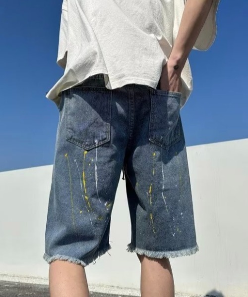 GO TO HOLLYWOOD 大きいサイズ ペンキ飛ばし ダメージデニム ゴートゥーハリウッド】ペンキ飛ばし デニムジーンズ 110 - メルカリ