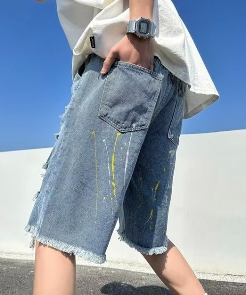 KOM（ドットコム） ハーフパンツ ワイドパンツ ジーンズ 「.KOM/ドット 