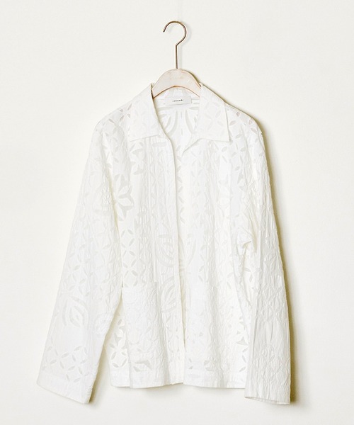 ブラウス シャツ normment/ノーメント hand quilting jacket シャツアウター シャツ レディース