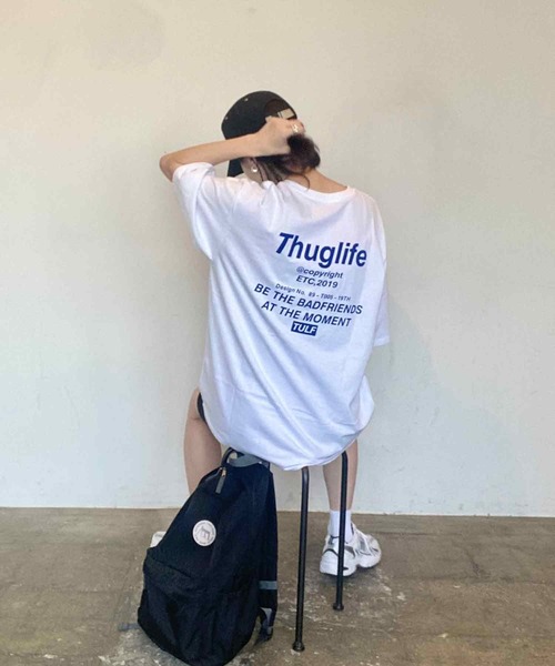 tシャツ バックロゴプリントオーバーTシャツ(kiharu select) / ロゴT バックロゴ オーバーサイズTシャツ 半袖 ビックシルエット ロ I-SOOK tシャツ バックプリントオーバーTシャツ(kiharu select