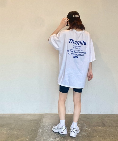 tシャツ バックロゴプリントオーバーTシャツ(kiharu select) / ロゴT バックロゴ オーバーサイズTシャツ 半袖 ビックシルエット ロ I-SOOK tシャツ バックプリントオーバーTシャツ(kiharu select