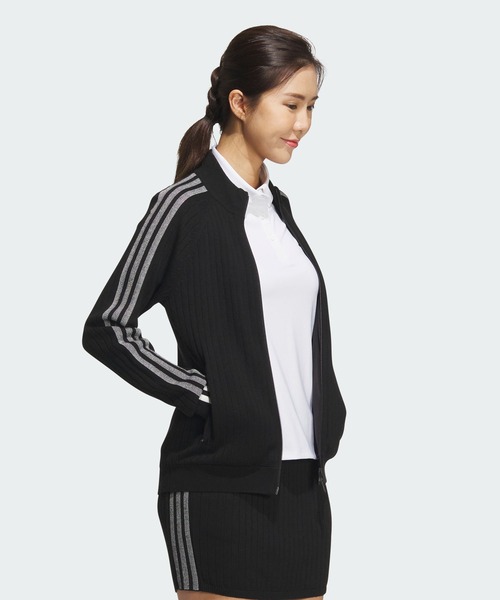 adidas（アディダス） ニット セーター スリーストライプス 防風 長袖