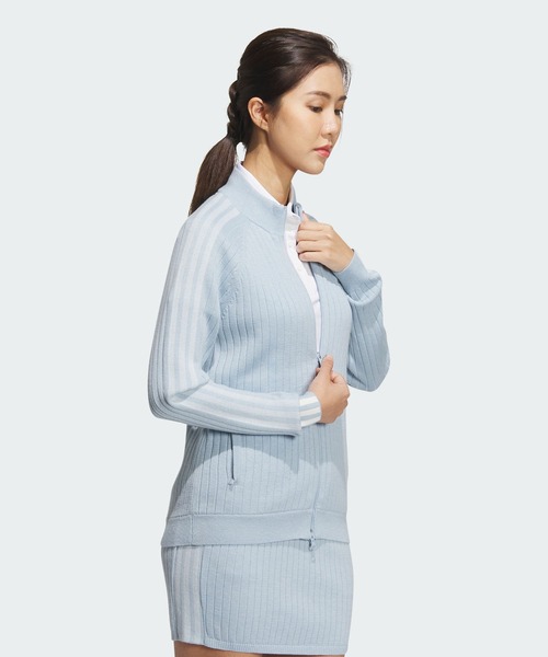 adidas（アディダス） ニット セーター スリーストライプス 防風 長袖